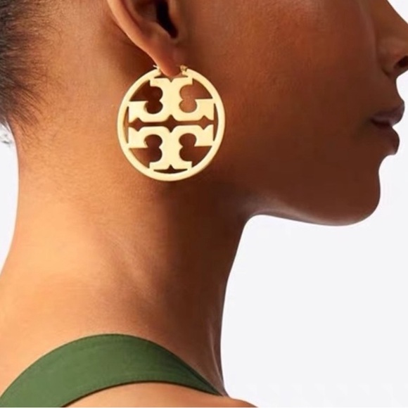 TORY BURCH MILLER HOOP EARRINGS - Picture 2 of 5